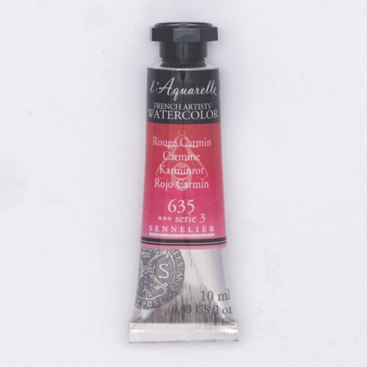 Sennelier French Artists Watercolor - 10ml Tube - 635 Carmine - The Merri Artist - merriartist.com