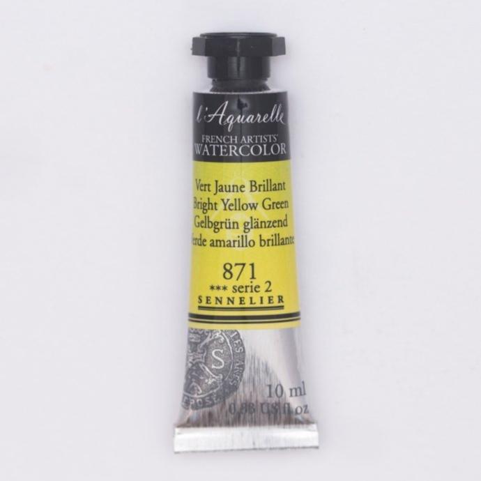 Sennelier French Artists Watercolor - 10ml Tube - Bright Yellow Green - The Merri Artist - merriartist.com