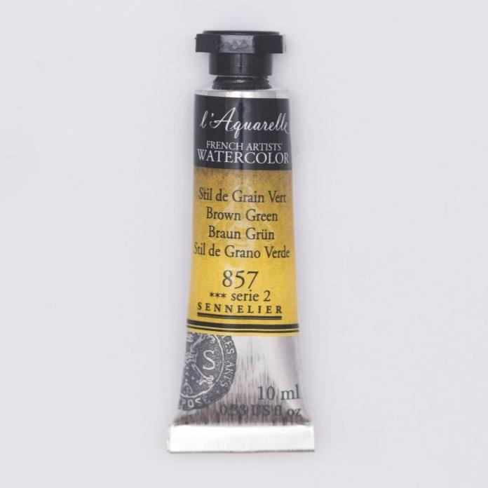 Sennelier French Artists Watercolor - 10ml Tube - Brown Green - The Merri Artist - merriartist.com