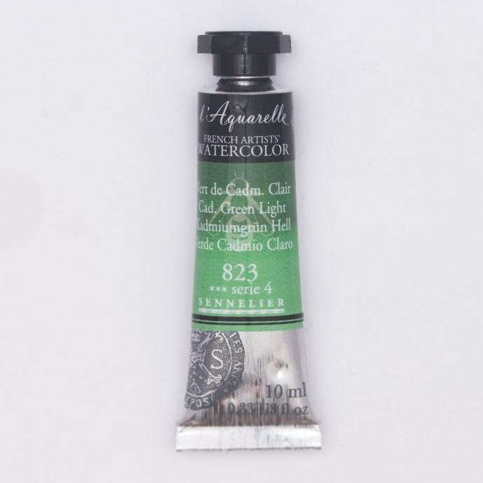 Sennelier French Artists Watercolor - 10ml Tube - Cadmium Green Light S4 - The Merri Artist - merriartist.com