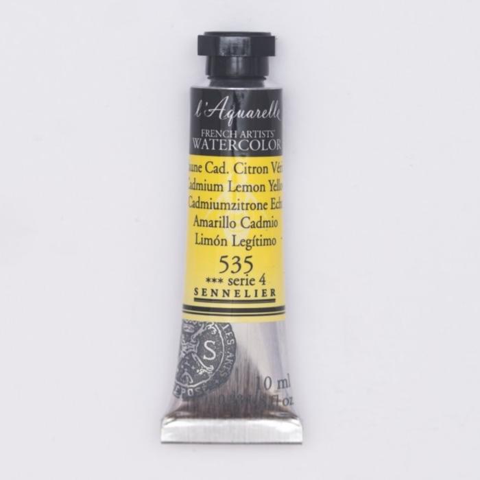 Sennelier French Artists Watercolor - 10ml Tube - Cadmium Lemon Yellow S4 - The Merri Artist - merriartist.com