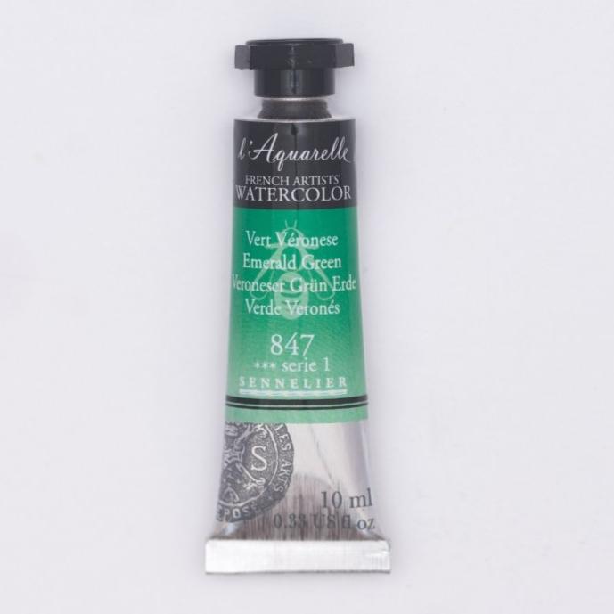 Sennelier French Artists Watercolor - 10ml Tube - Emerald Green - The Merri Artist - merriartist.com