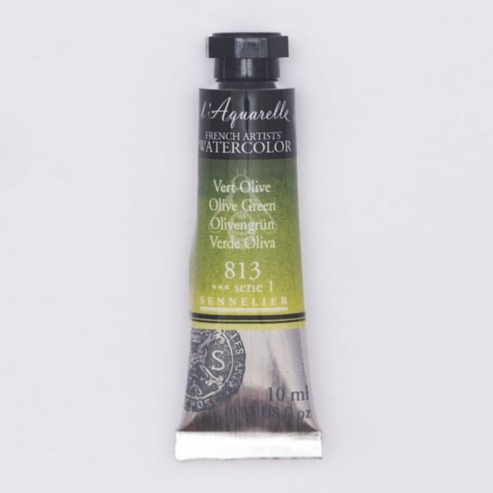 Sennelier French Artists Watercolor - 10ml Tube - Olive Green - The Merri Artist - merriartist.com