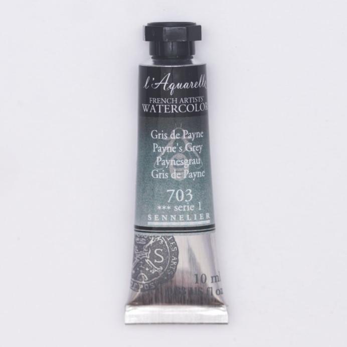 Sennelier French Artists Watercolor - 10ml Tube - Paynes Grey - The Merri Artist - merriartist.com