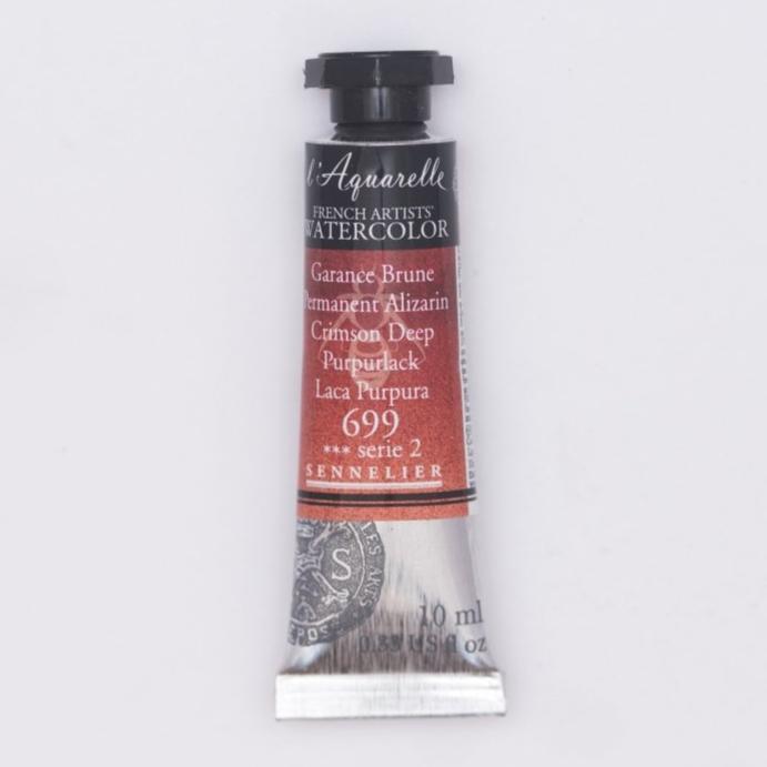 Sennelier French Artists Watercolor - 10ml Tube - Permanent Alizarin Crimson - The Merri Artist - merriartist.com