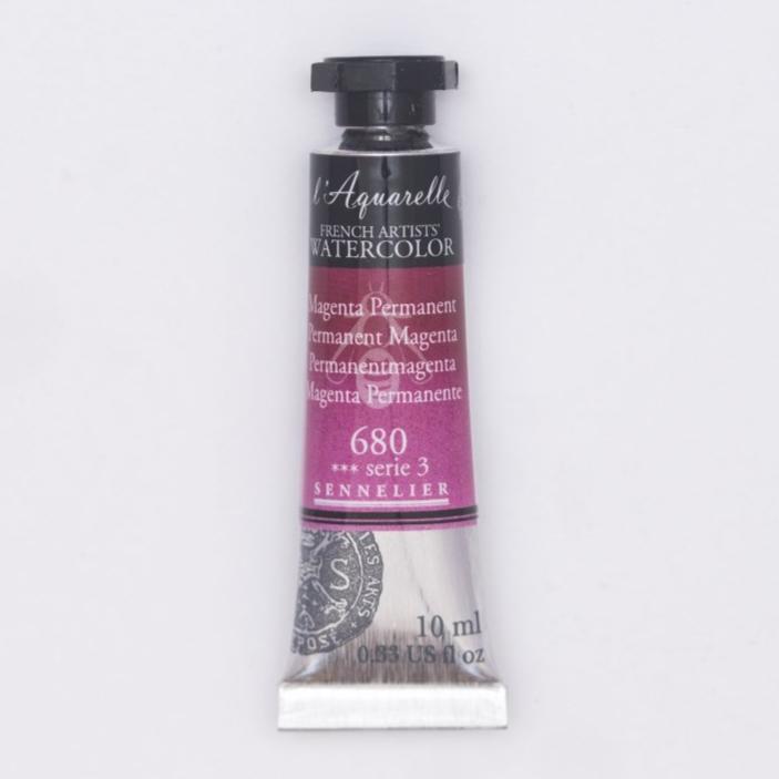 Sennelier French Artists Watercolor - 10ml Tube - Permanent Magenta - The Merri Artist - merriartist.com