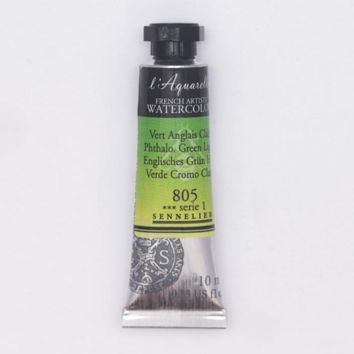 Sennelier French Artists Watercolor - 10ml Tube - Phthalo. Green Light - The Merri Artist - merriartist.com