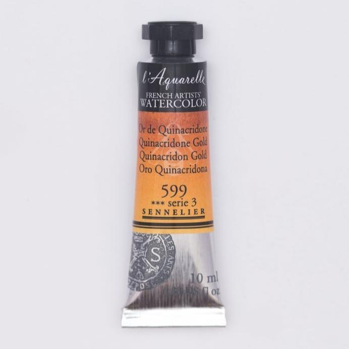 Sennelier French Artists Watercolor - 10ml Tube - Quinacridone Gold - The Merri Artist - merriartist.com