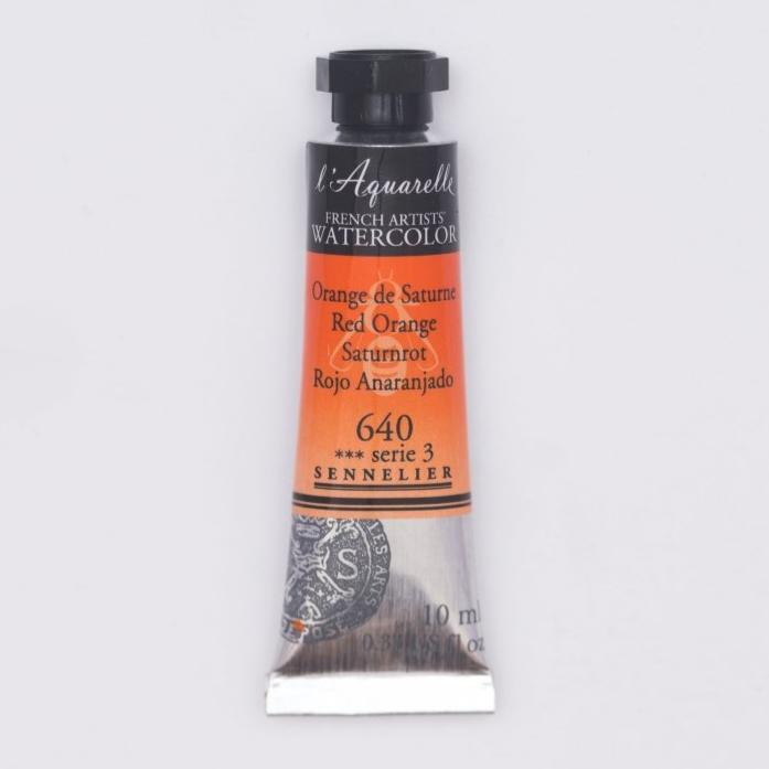 Sennelier French Artists Watercolor - 10ml Tube - Red Orange - The Merri Artist - merriartist.com