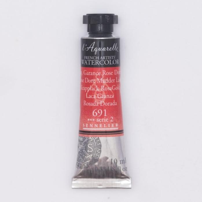 Sennelier French Artists Watercolor - 10ml Tube - Rose Dore Madder Lake - The Merri Artist - merriartist.com