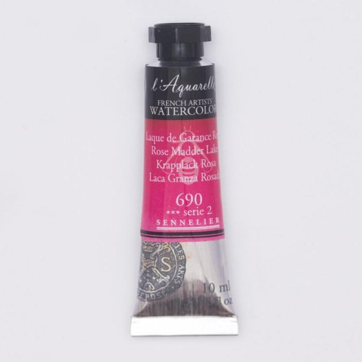 Sennelier French Artists Watercolor - 10ml Tube - Rose Madder Lake - The Merri Artist - merriartist.com