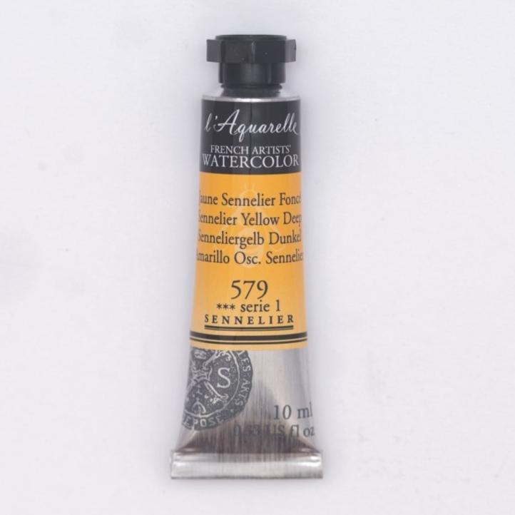 Sennelier French Artists Watercolor - 10ml Tube - Sennelier Yellow Deep - The Merri Artist - merriartist.com