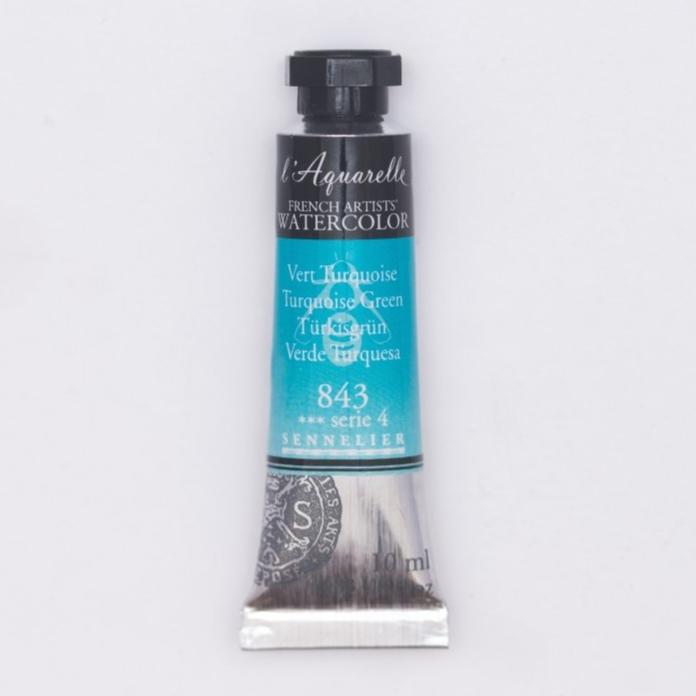 Sennelier French Artists Watercolor - 10ml Tube - Turquoise Green - The Merri Artist - merriartist.com