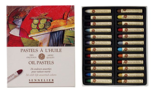 Sennelier Oil Pastel Set, 24-Color Still Life Cardboard Set - The Merri Artist - merriartist.com
