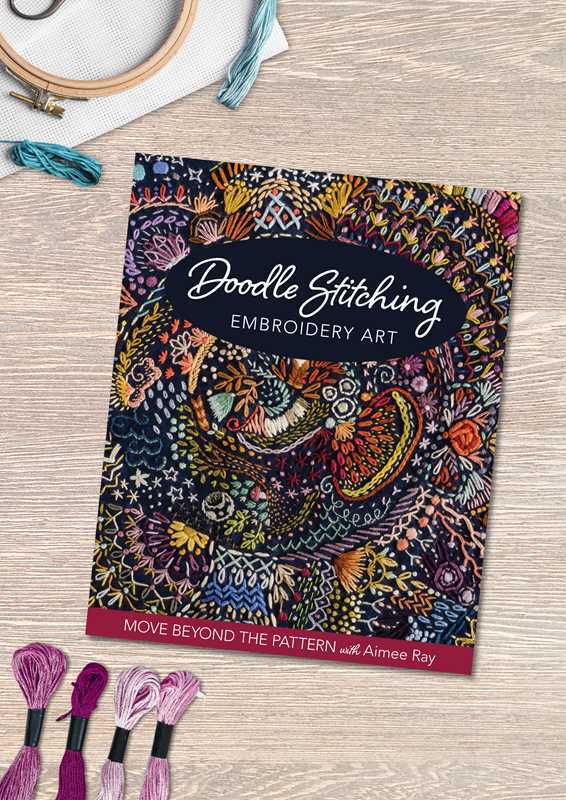 Simon & Schuster - Doodle Stitching Embroidery Art by Aimee Ray - Paperback; 128 pages / English - The Merri Artist - merriartist.com