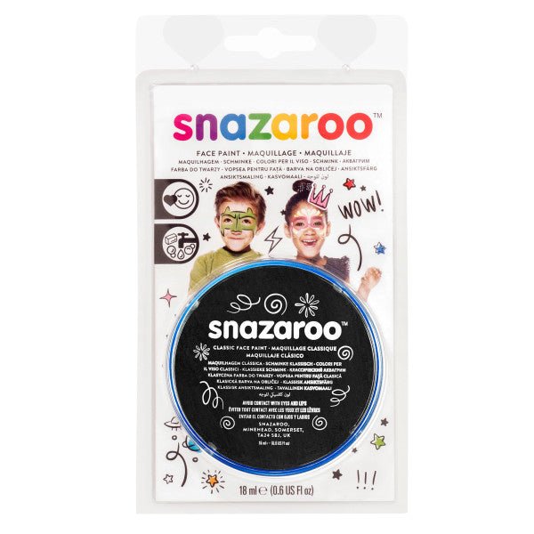 Snazaroo Face Paint 18 ml Black - The Merri Artist - merriartist.com