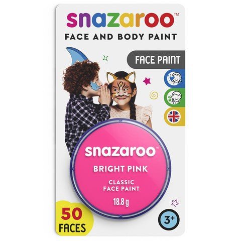 Snazaroo Face Paint 18 ml Bright Pink - The Merri Artist - merriartist.com