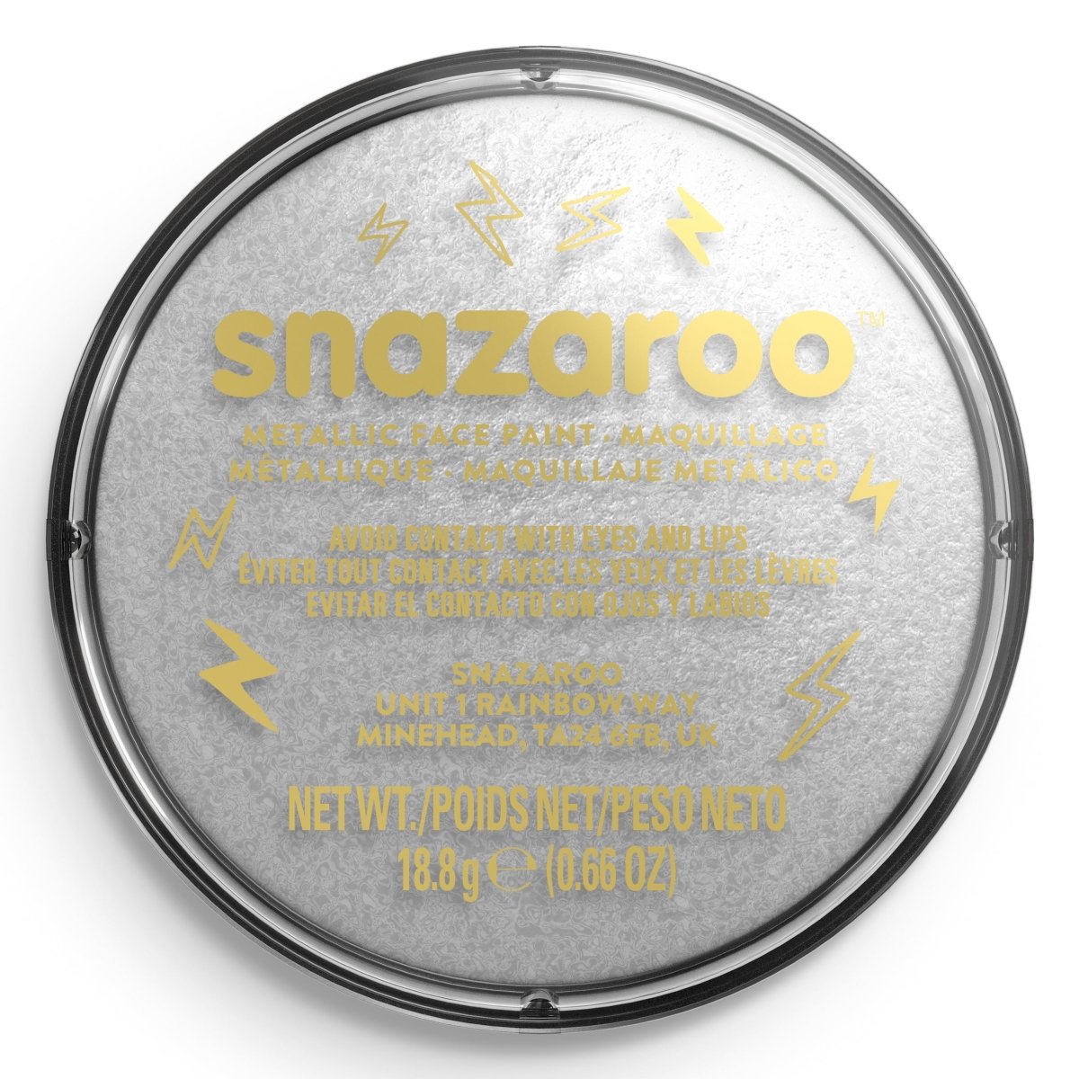 Snazaroo Metallic Face Paint Electric Silver 18ml - The Merri Artist - merriartist.com
