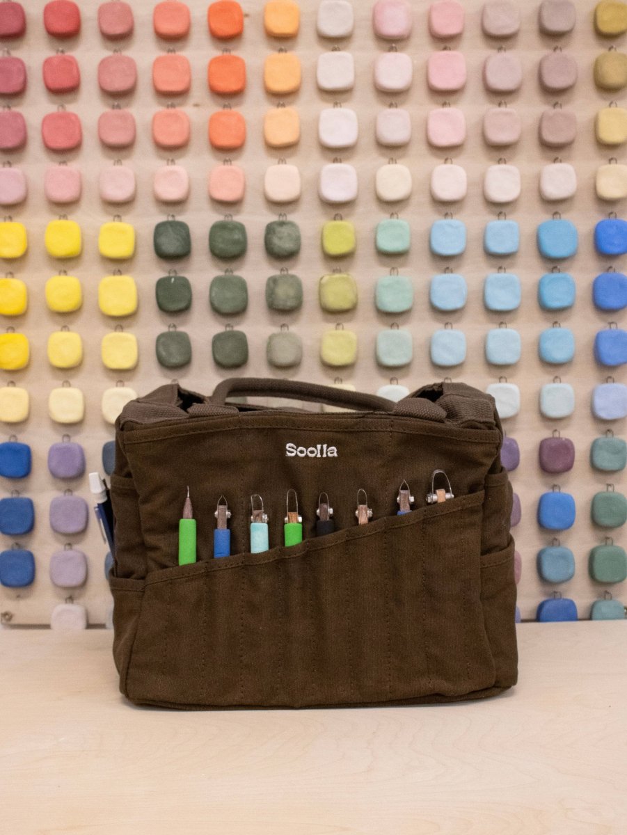 Soolla - Soolla Studio Artist Bag, Coffee Bean, Craft Tote Bag - The Merri Artist - merriartist.com