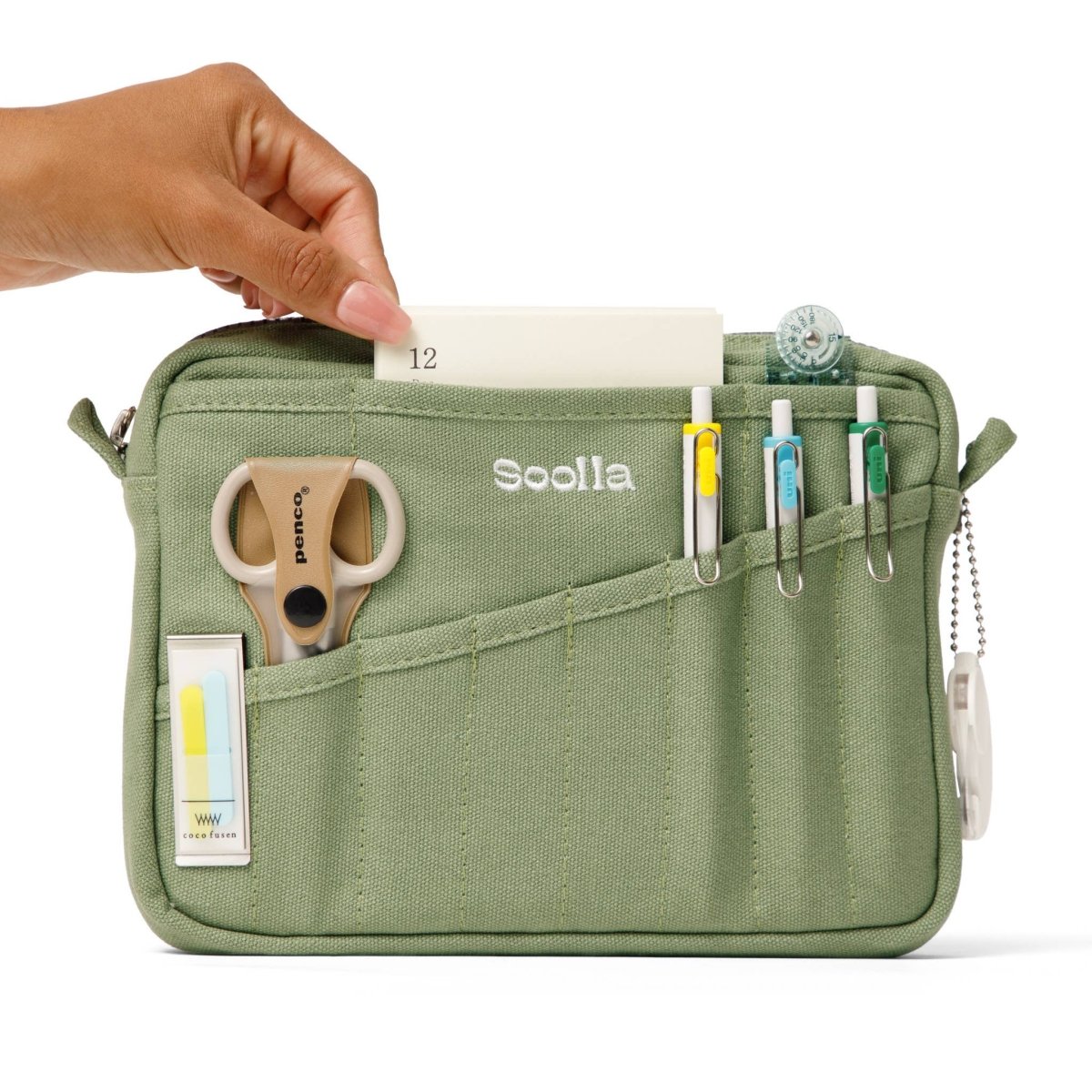 Soolla - Soolla® Studio Pouch, Deep Forest Green (Stationery Pouch) - The Merri Artist - merriartist.com