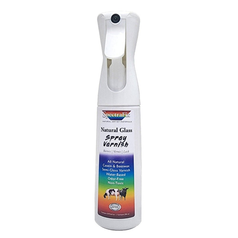 SpectraFix Natural Glass Spray Varnish - 10 fl oz Refillable Aerosol - The Merri Artist - merriartist.com