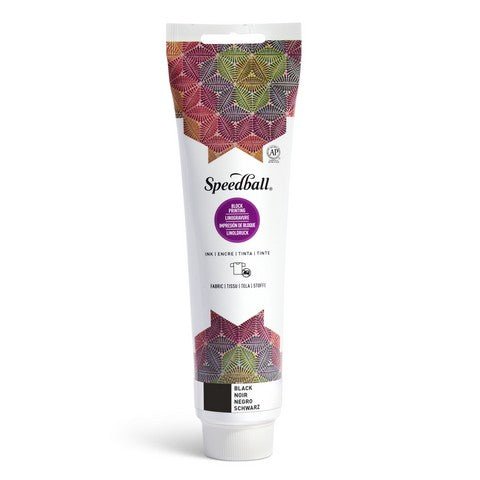 Speedball Block Printing Ink for Fabric 5 oz - Black - The Merri Artist - merriartist.com