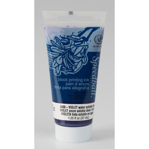 Speedball Block Printing Ink - Water Based 1.25 fl oz (37cc) Violet - The Merri Artist - merriartist.com