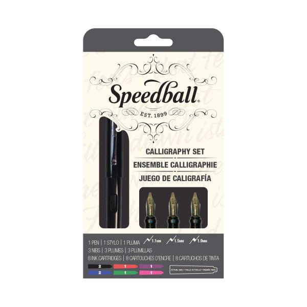 Speedball Calligraphy Fountain Pen Set 12 piece - The Merri Artist - merriartist.com