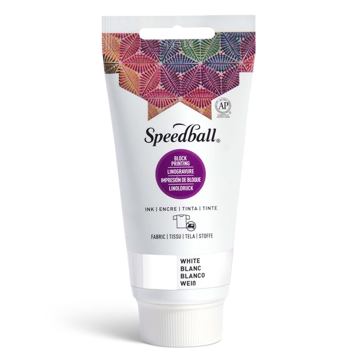 Speedball Printing Inks for Fabrics - 2.5 oz. - White - The Merri Artist - merriartist.com