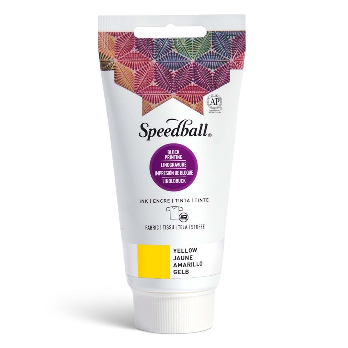 Speedball Printing Inks for Fabrics - 2.5 oz. - Yellow - The Merri Artist - merriartist.com
