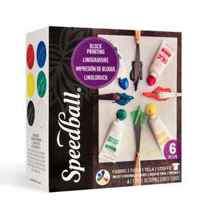Speedball Printing Inks for Fabrics and Paper - 6 Color Set - The Merri Artist - merriartist.com