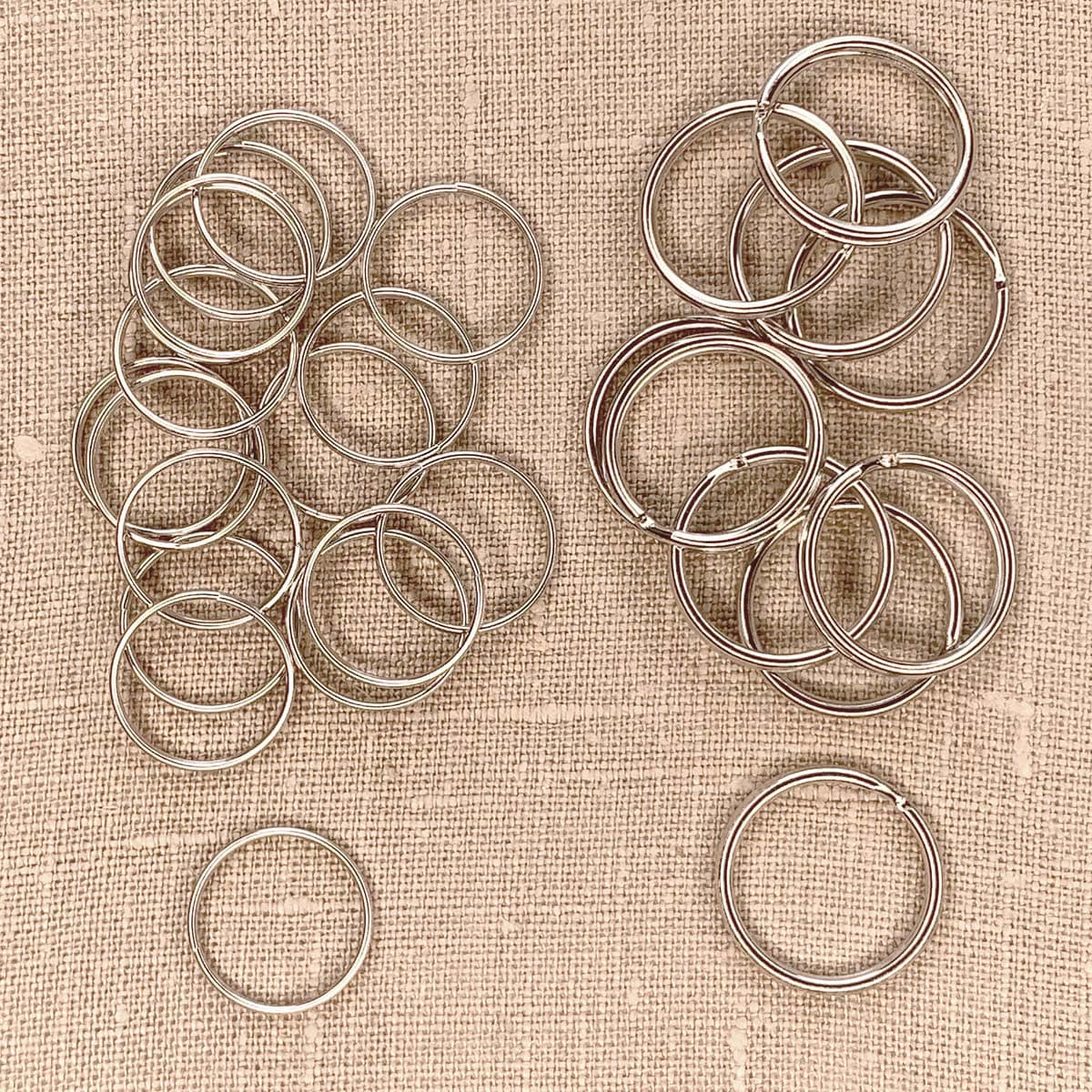 Split Rings - 3/4 Inch Silver Color - 25 Pack - The Merri Artist - merriartist.com