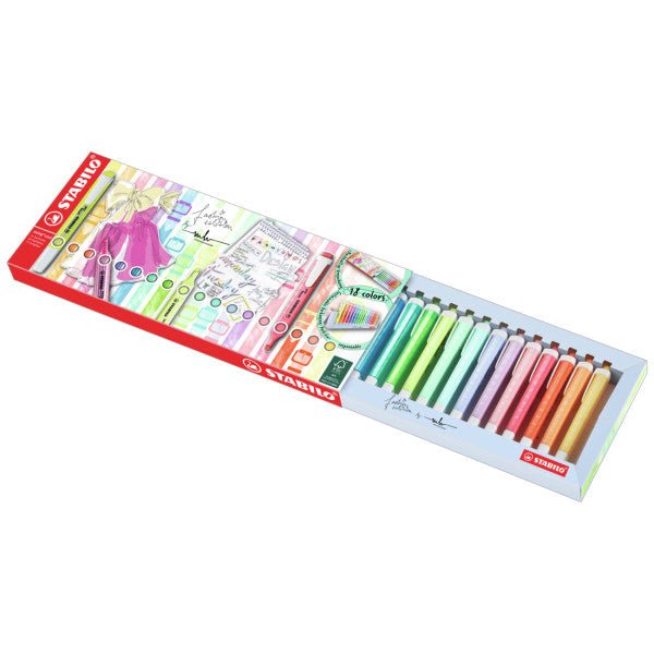 Stabilo Swing Cool Highlighters 18 Color Desk Set - The Merri Artist - merriartist.com