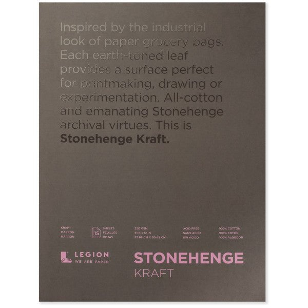 Stonehenge Kraft Pad - 9 inch X 12 inch - 15 Sheets - The Merri Artist - merriartist.com