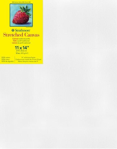 Strathmore 300 Series Stretched canvas 3/4" deep - 11"X14" - The Merri Artist - merriartist.com