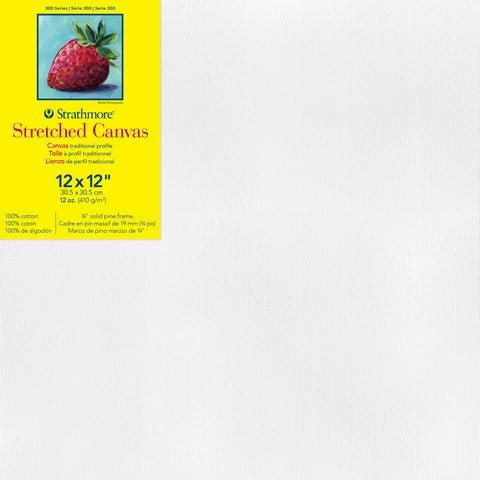 Strathmore 300 Series Stretched canvas 3/4" deep - 12"X12" - The Merri Artist - merriartist.com