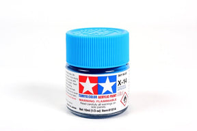 Tamiya Mini Acrylic 10 ml - X - 14 Sky Blue Gloss Finish - The Merri Artist - merriartist.com