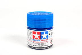 Tamiya Mini Acrylic 10 ml - X - 23 Clear Blue Gloss Finish - The Merri Artist - merriartist.com