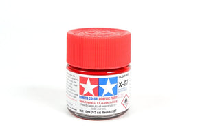 Tamiya Mini Acrylic 10 ml - X - 27 Clear Red Gloss Finish - The Merri Artist - merriartist.com