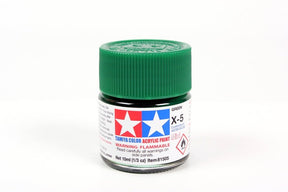 Tamiya Mini Acrylic 10 ml - X - 5 Green Gloss Finish - The Merri Artist - merriartist.com