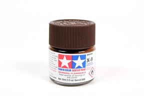 Tamiya Mini Acrylic 10 ml - X - 9 Brown Gloss Finish - The Merri Artist - merriartist.com