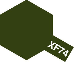 Tamiya Mini Acrylic 10 ml - XF - 74 Olive Drab (JGSDF) Matte Finish - The Merri Artist - merriartist.com
