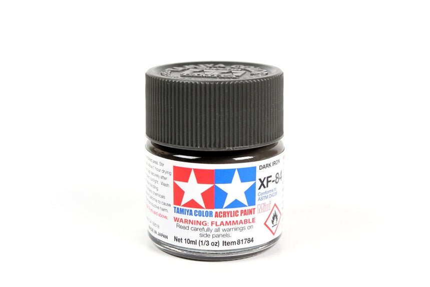 Tamiya Mini Acrylic 10 ml - XF - 84 Dark Iron Matte Finish - The Merri Artist - merriartist.com
