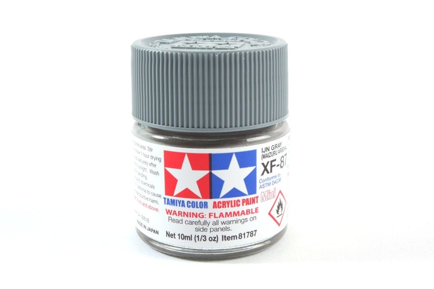 Tamiya Mini Acrylic 10 ml XF - 87 IJN Gray (Maizuru Arsenal) Matte Finish - The Merri Artist - merriartist.com