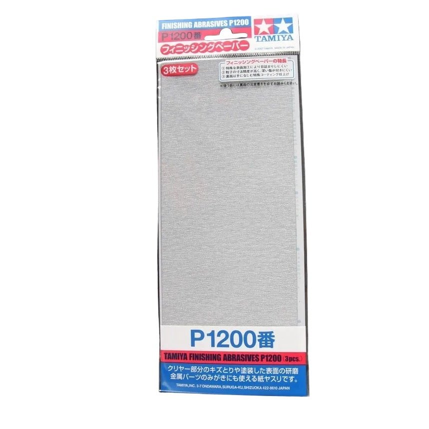 Tamiya P - 1200 Finishing Abrasive - 3 pack - The Merri Artist - merriartist.com