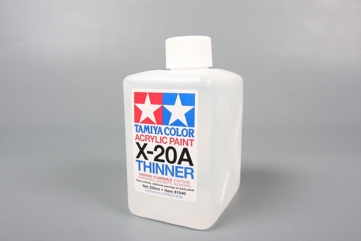 Tamiya X - 20A Acrylic Poly Thinner - 250ml Bottle - The Merri Artist - merriartist.com
