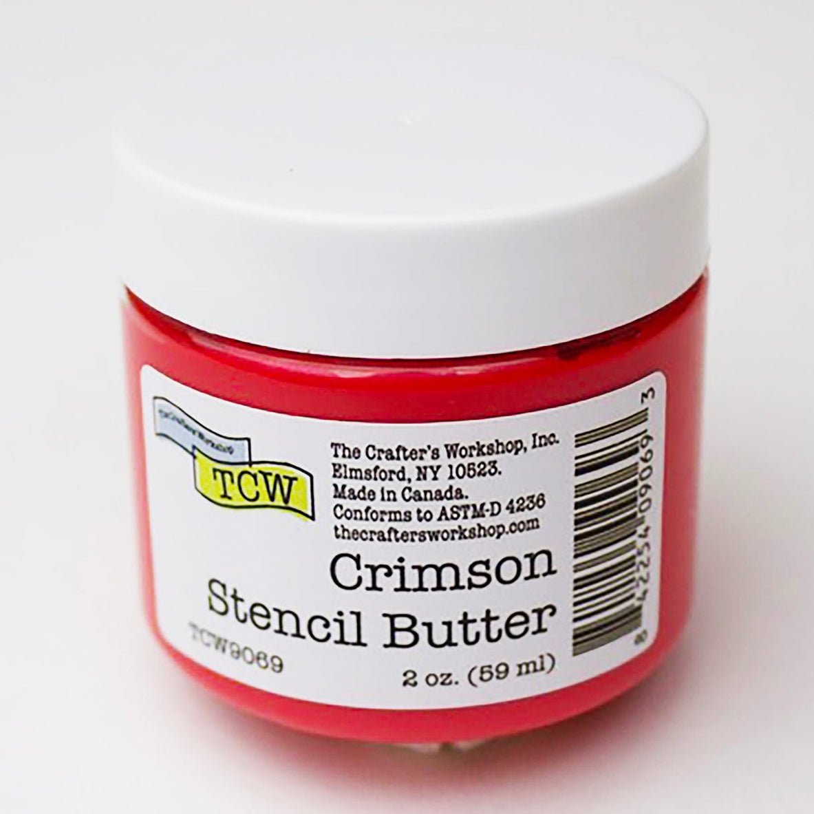 TCW Stencil Butter - Crimson 2 oz. (59 ml) - The Merri Artist - merriartist.com