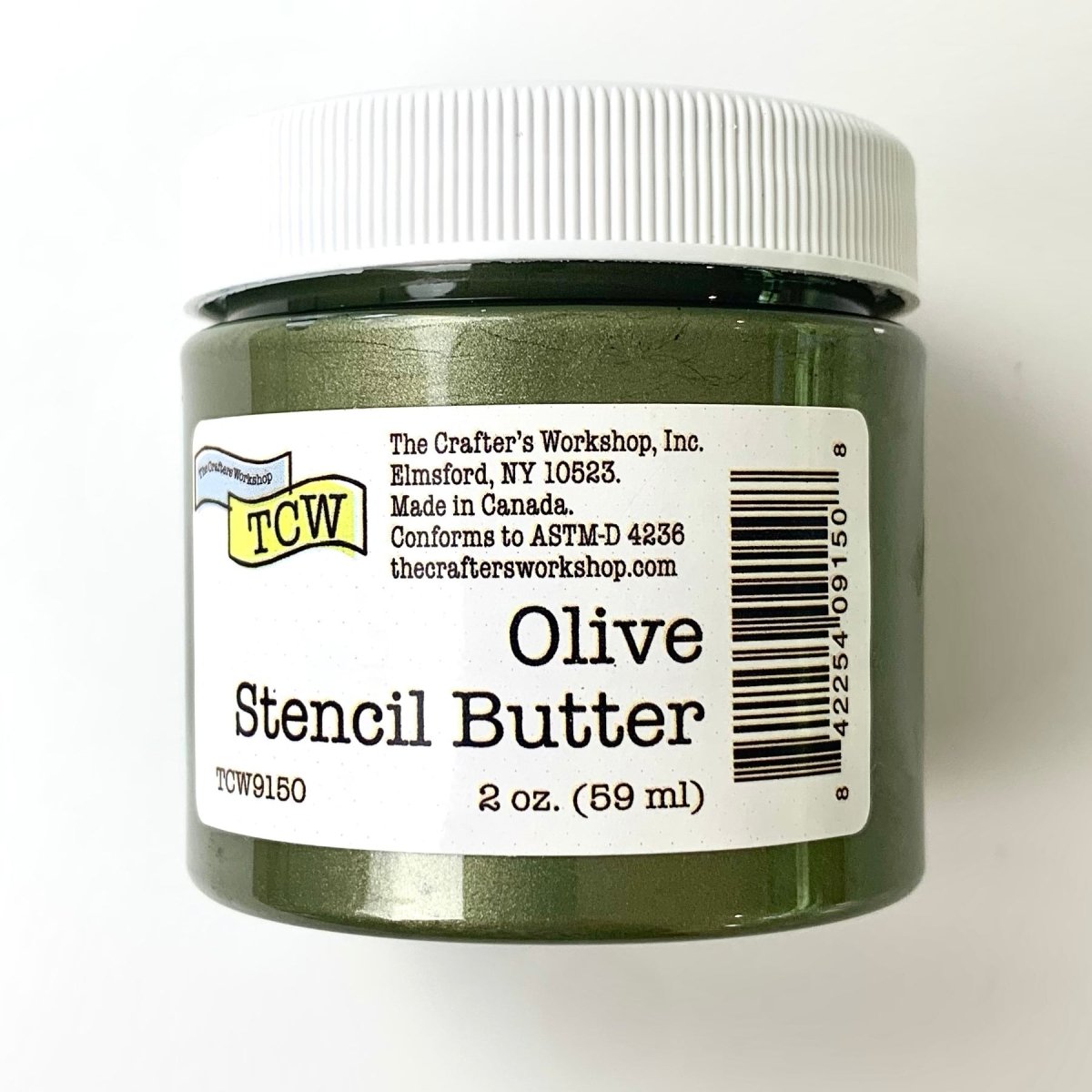 TCW Stencil Butter - Olive 2 oz. (59 ml) - The Merri Artist - merriartist.com