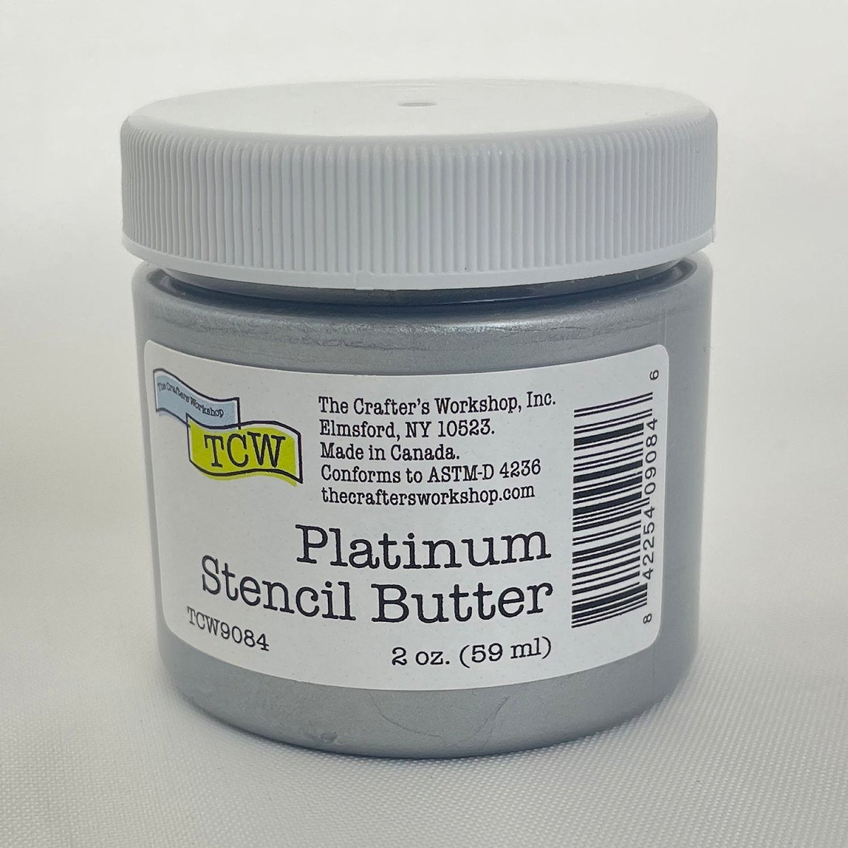 TCW Stencil Butter - Platinum 2 oz. (59 ml) - The Merri Artist - merriartist.com
