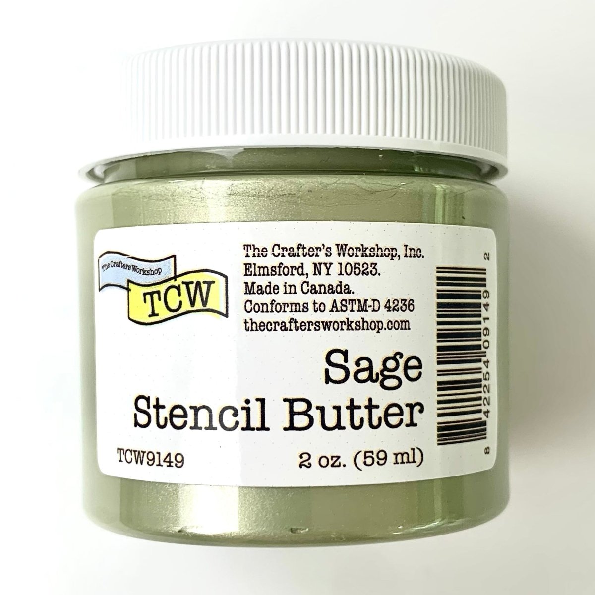 TCW Stencil Butter - Sage 2 oz. (59 ml) - The Merri Artist - merriartist.com